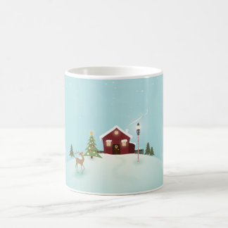 Caneca De Café Paisagem de inverno de Natal