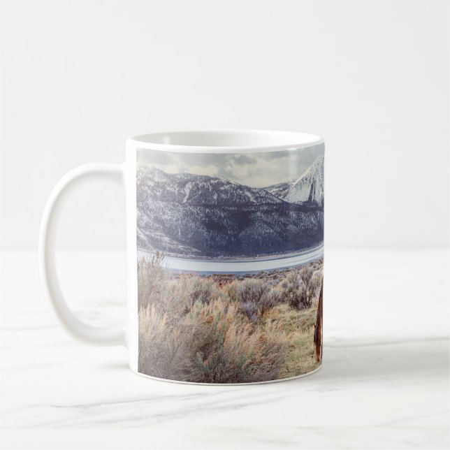 Caneca De Café Paisagem de inverno de Nevada. (Esquerda)