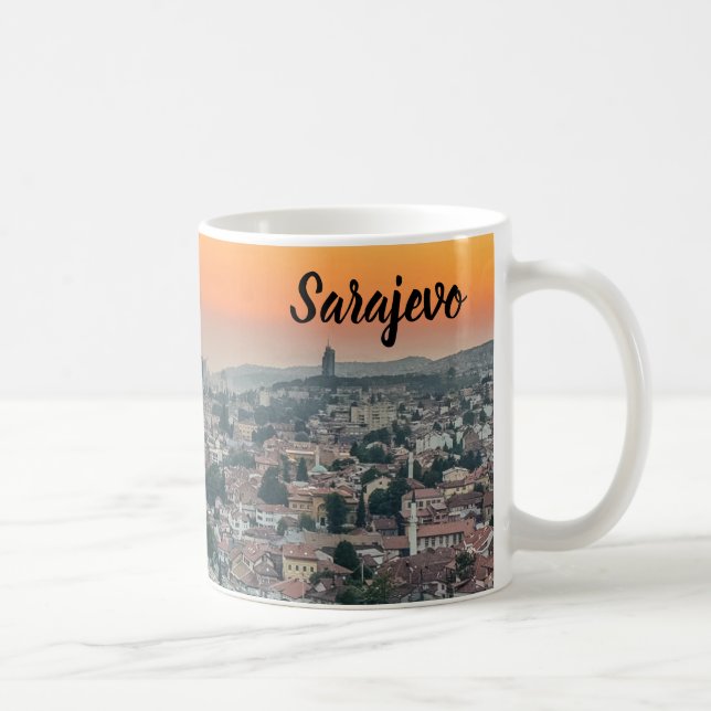 Caneca De Café Paisagem de Sarajevo a partir do topo (Direita)