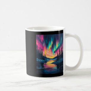 Caneca De Café Paisagem do Alasca Aurora Boreal Luzes do Norte V