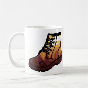 Caneca De Café Paisagem do Calçado de Rota Retroativa - Selvagem