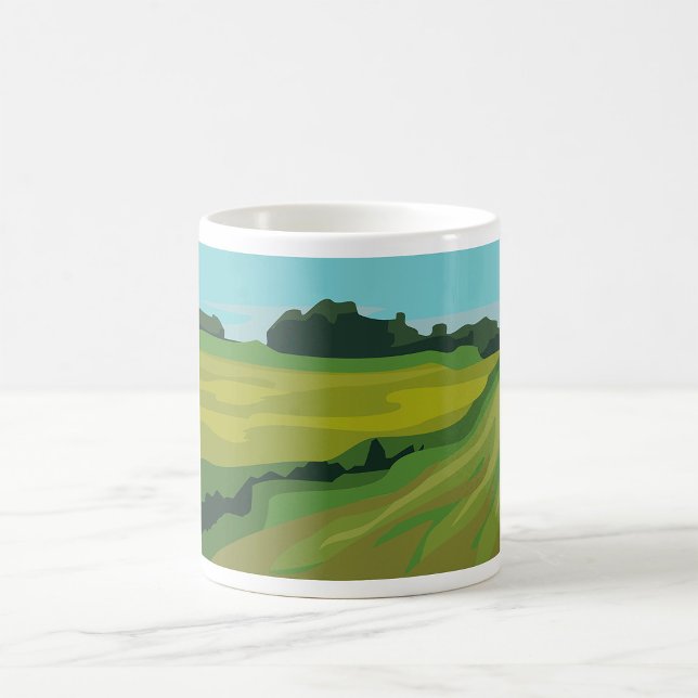 Caneca De Café Paisagem do campo (Criador carregado)
