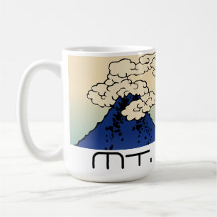 Caneca De Café Paisagem do Mt. Fuji com Nuvens