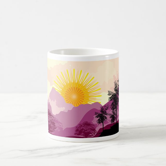 Caneca De Café Paisagem do Sol (Criador carregado)