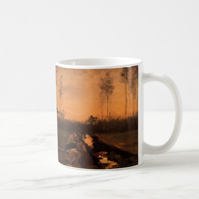 Caneca De Café Paisagem em Dusk por Vincent van Gogh (Direita)