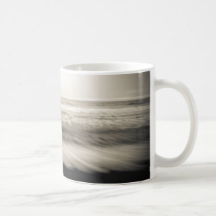 Caneca De Café Paisagem marinha B&W, Havaí
