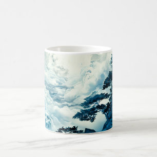 Caneca De Café Paisagem Mística da Montanha ao Luar