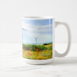 Caneca De Café Paisagem na Dinamarca com viagem de moinhos de ven