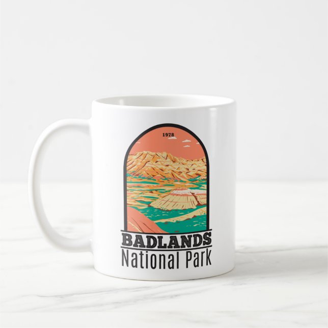 Caneca De Café Paisagem Nacional do Parque das Badlands (Esquerda)