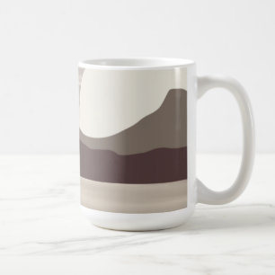 Caneca De Café Paisagem Neutra de Lago de Montanha-
