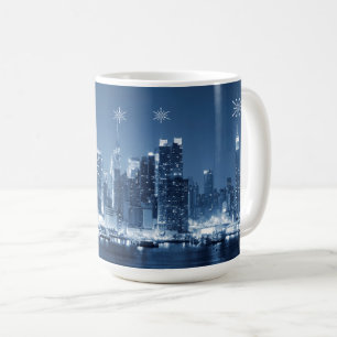 Caneca De Café Paisagem panorâmica de inverno em Nova Iorque