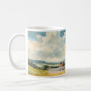 Caneca De Café Paisagem personalizável do país inglês