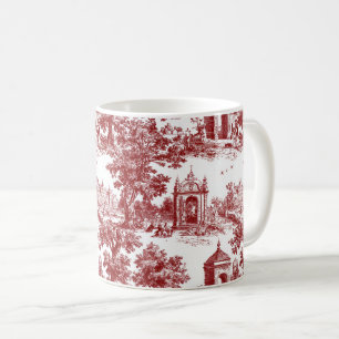 Caneca De Café Paisagem Toile Vermelha Vintage (9)