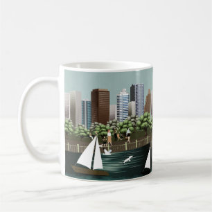 Caneca De Café Paisagem urbana