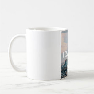 Caneca De Café Paisagem Urbana de Los Angeles Estética Retro Viag