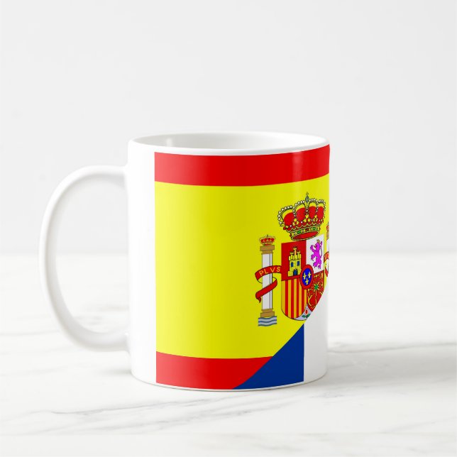 Caneca De Café Países vizinhos da frança espanha meio símbolo de  (Esquerda)