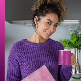 Caneca De Café Paixão de ameixa - Lã de Gradiente Magenta de amei