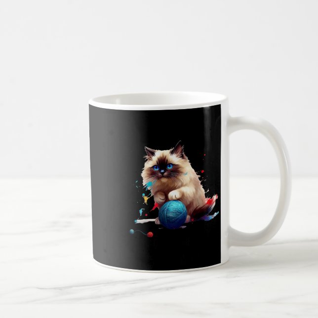 Caneca De Café Pajama Ragdoll Cat Perfect For Cat Lovers! For Men (Direita)