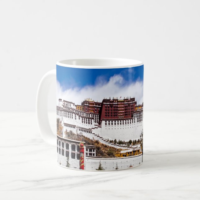 Caneca De Café Palácio de Potala em Lhasa - Tibete (Frente Esquerda)