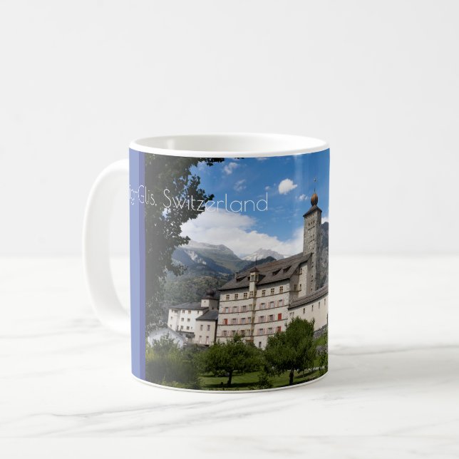 Caneca De Café Palácio de Stockalper, Brig-Glis, Suiça (Frente Esquerda)