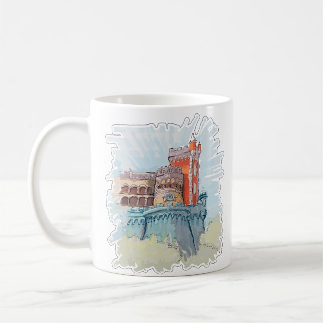 Caneca De Café Palácio Pena em Sintra, Portugal (Esquerda)