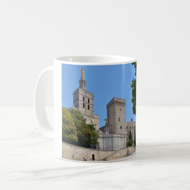 Caneca De Café Palais des Papes em Avignon, França (Frente Esquerda)