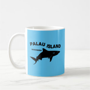 Caneca De Café Palau Island Scuba Mergulhando Com Tubarões