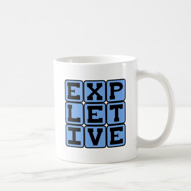 Caneca De Café Palavrão, Linguagem Obscena (Direita)