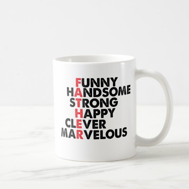 Caneca De Café Palavras com Pai Descendo (Direita)