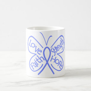 Caneca De Café Palavras de inspiração da borboleta pulmonaa da
