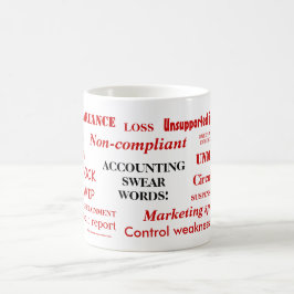 Caneca De Café Palavras de juramento de contabilidade Engraçadas 