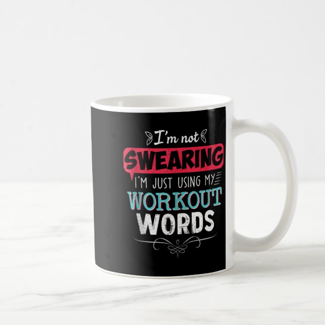 Caneca De Café Palavras de Treino Piada Engraçada Presente Engraç (Direita)