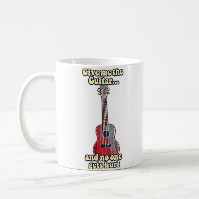 Caneca De Café palavras de violão positivas para amantes de violã (Esquerda)