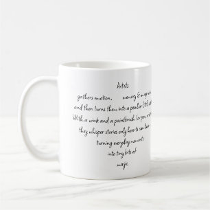 Caneca De Café Palavras do Coração Explicando e Arte Caprichosa d
