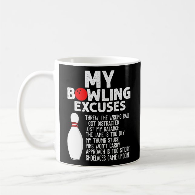 Caneca De Café Palavras Engraçadas De Boliche Para Bowler (Esquerda)
