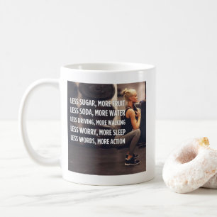 Caneca De Café Palavras inspiradoras Malhações das mulheres - Mai