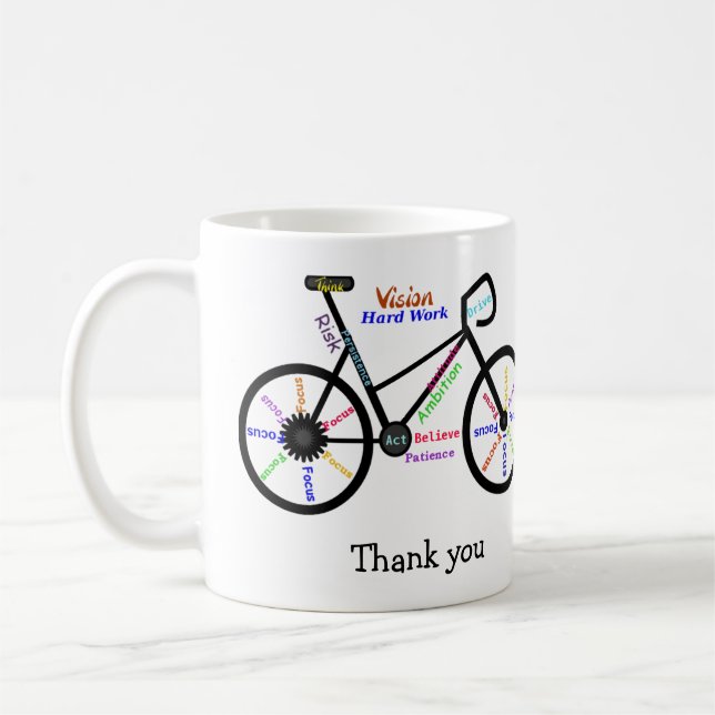 Caneca De Café Palavras Motivacionais, Bicicleta, Ciclismo, Obrig (Esquerda)