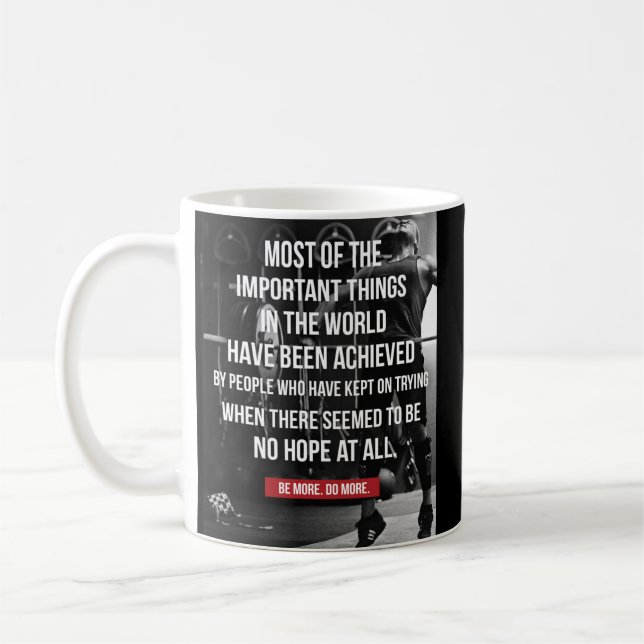 Caneca De Café Palavras Motivacionais de Arranjo de Peso - Esclar (Esquerda)