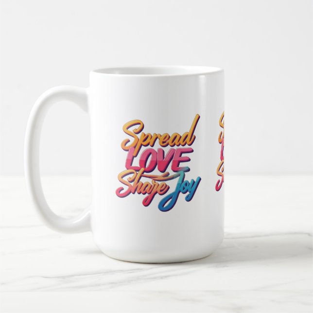 Caneca De Café Palavras motivacionais "Espalhar amor,compartilhar (Esquerda)