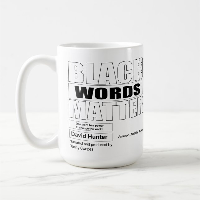 Caneca De Café Palavras negras afro-americanas importam (Esquerda)