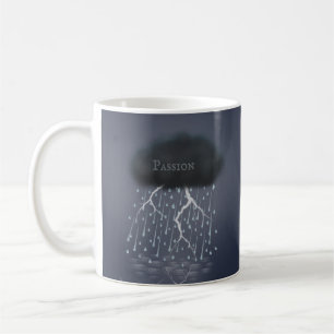 Caneca De Café Palavras personalizadas da Rainstorm & Lightning G