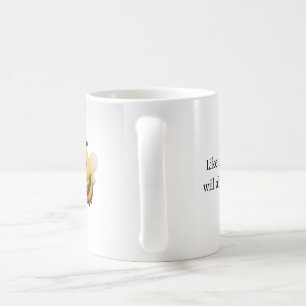 Caneca De Café Palavras Personalizadas de Abelhas Amarelas Simple