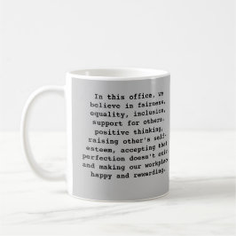 Caneca De Café Palavras positivas do Office Mug