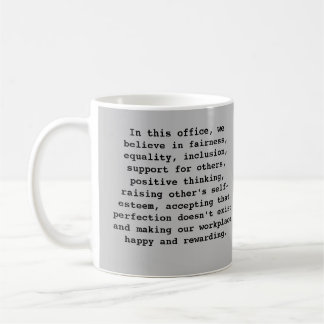 Caneca De Café Palavras positivas do Office Mug