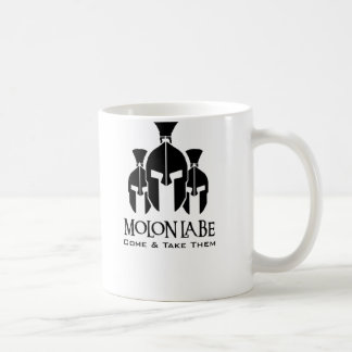 Caneca De Café Palavras triplas da ameaça de MOLON LABE