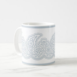 Caneca De Café Pale Blue Paisley Coffee Mug