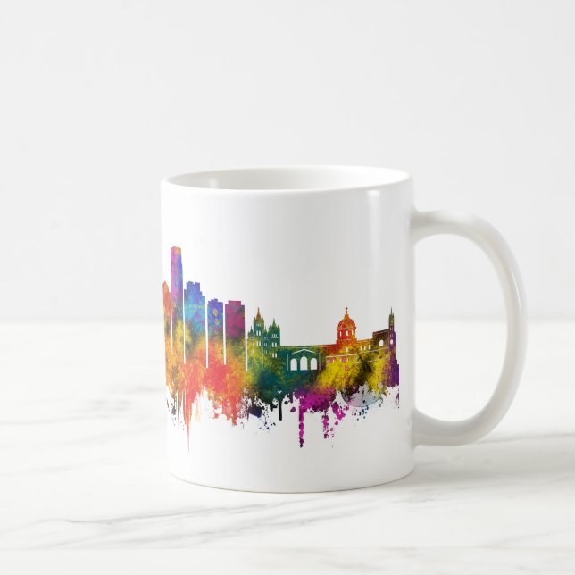 Caneca De Café Palermo Italy Skyline (Direita)