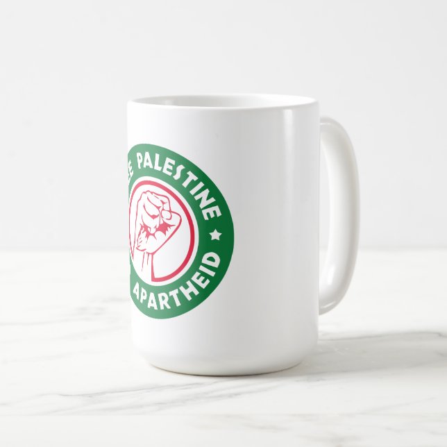 Caneca De Café Palestina Livre Fim do Apartheid (Frente Esquerda)