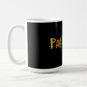 Caneca De Café Palestina Livre NOME ÁRABE ESCURO