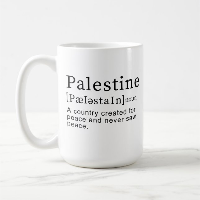 Caneca De Café Palestina Significado design da Palestina Texto de (Esquerda)